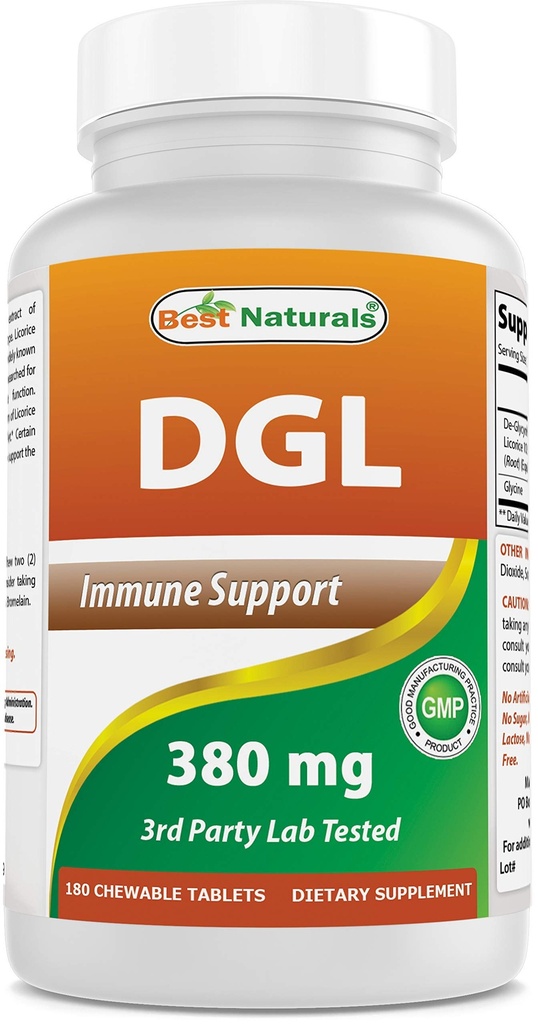 Bedste Naturals DGL Chewable 380 mg 180 tabletter
