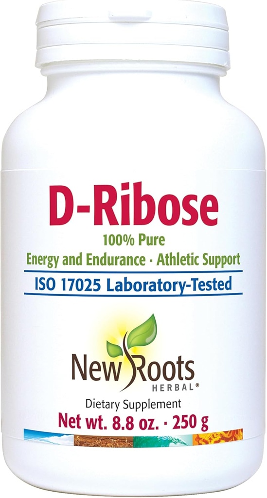 NYE ROOTS HERBAL - D-Ribose Powder 250g - D Ribose supplement - Atletisk støtte