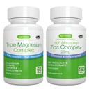 Triple Magnesium Complex + Zink Complex Vegan Bundle, High Absorption Chelated Magnesium + 25 mg Chelated Zinkpicolinat & Bisglycinat med kobber, af Igennus