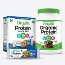 Orgain Organic Vegan Protein Powder and Protein Bars Bundle (2.03lb + 12 Tæl)