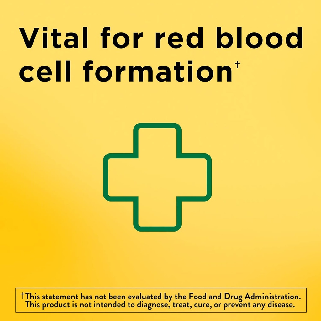 Nature Made Iron 65 mg (325 mg Ferrosulfate) tabletter, Kosttilskud til Red Blood Cell Support, 180 tabletter, 180 dages forsyning (pakke med 2)