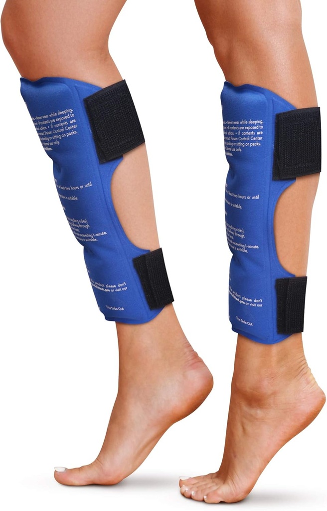 Shin Splint Ice Packs, HSA og FSA berettiget Genanvendelige varme og kolde terapi Wrap 124; Leg eller Calf Pain Relief 124; Advanced Soft Gel Technology Mea124; Freezable og Microwavable Measures 124; Løbeskader & Recovery