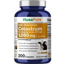 NusaPure Colostrum 1050mg 30% IgG 200 kapsler (ikke- GMO, soyfree) Bioperine
