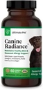 ULTIMAT PET NETRITION Canine Radiance Hudallergi Support til hunde, Omega-3 hudhydrering, Antioxidanter til at forhindre klump og styrke Coat, 60 tyggetabletter