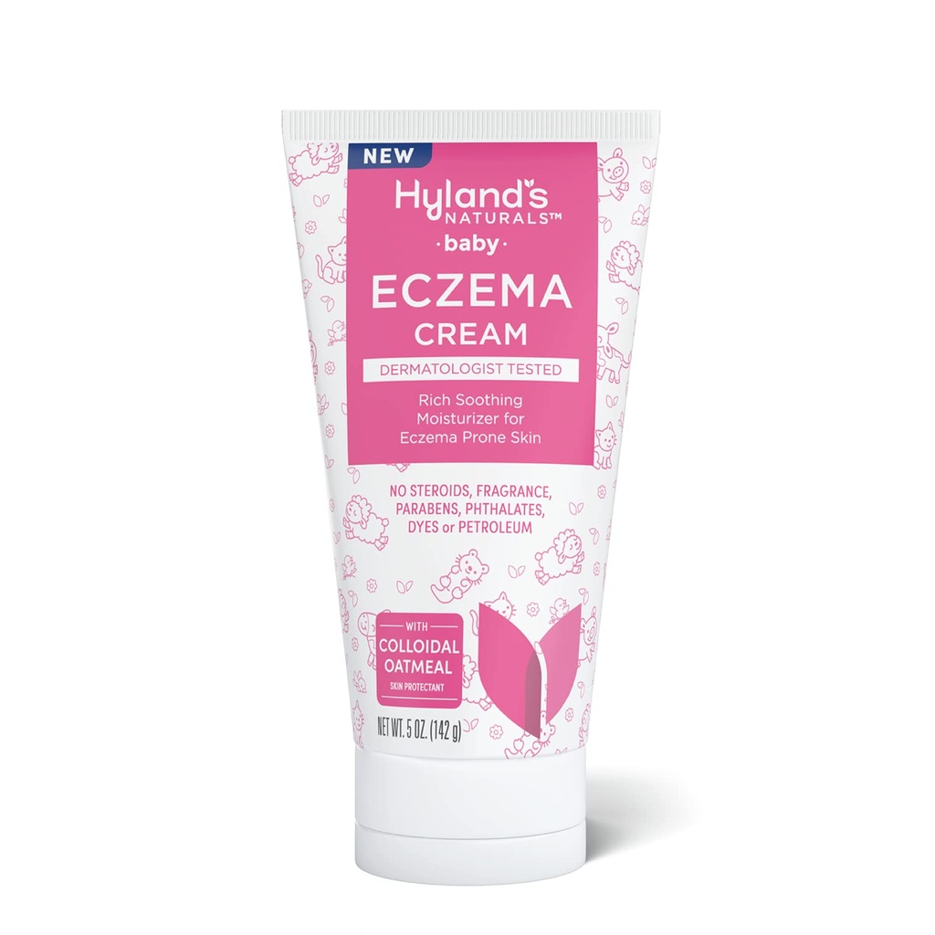 Hyland 's Baby Eksem Cream, Rich beroligende moisturizer for Eksem Prone Hud, Med kolloid havregryn, 5 ounce