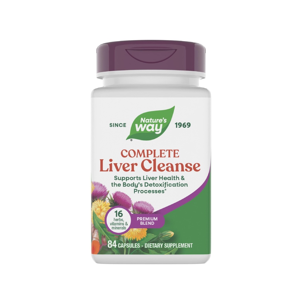 Nature 's Way Complete Lever Cleanse, Understøtter kroppens afgiftning Processer *, med mælk tidsel, B-vitaminer, Aminosyre Lever Blend, 84 kapsler (Packaging May Vary)