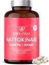 Eve 's Cycle Natokinase Supplement 4000 FU - 270 Vegan Nato Kapsler - Premium Japansk Enzyme, Natural Blood Thinner, Organic, No Stearates, Non- GMO, Made in USA