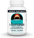 Source Naturals L-Tryptophan with Vitamin B-6 - Support Mood, Relaxation and Sleep - 1000mg - 60 Tablets