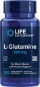 Life Extension Creatinin Capsules 120 Count & L- Glutamin 500mg 100 Capsules Bundle for Muscle Health