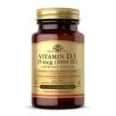 Solgar Vitamin D3 (Cholecalciferol) 25 mcg (1000 IU), Natural Strawberry Banana Swirl - 100 Chewable Tablets - Non-GMO, Kosher - 100 Servings