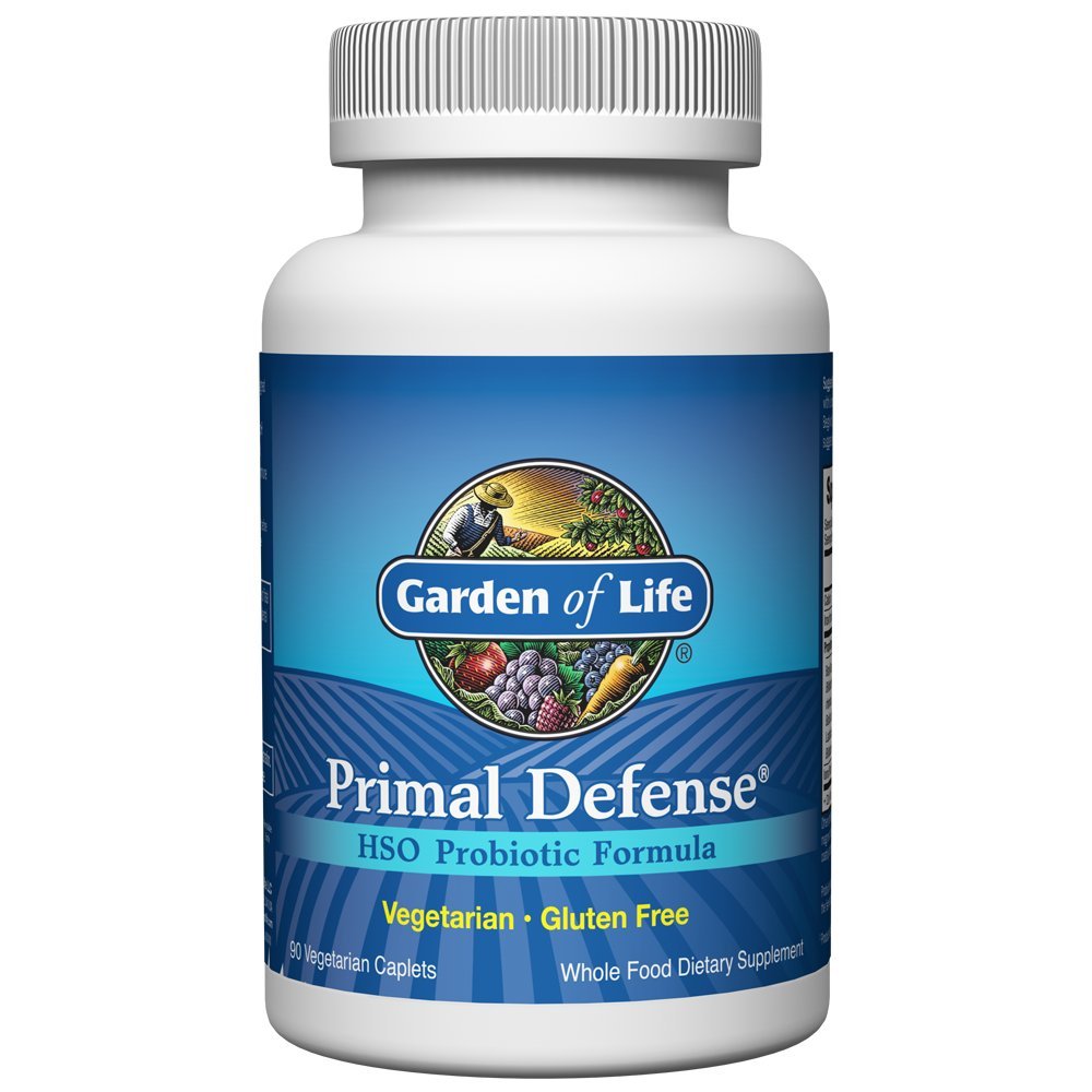 Life Primal Defense HSO Probiotisk Formel - Vegetarisk Blend af 12 Probiotika til Gastrointestinal Balance - Acidophilus, Lacto og Bifido Strops, Gluten Free - 90 Caplets