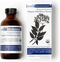 Organic Elderberry Syrup - Anthoimmune - immunforsvar supplement til voksne og børn - USDA Organic, Ultra- Premium Black Elderberry Formel (4 oz) 24 Servering