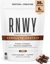 25g Chocolate Protein + 5g Creatin Powder, Vegan Plant- baseret protein med fordøjelsesenzymer til at bygge & Recover, 21 Servere