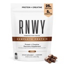 25g Chocolate Protein + 5g Creatin Powder, Vegan Plant- baseret protein med fordøjelsesenzymer til at bygge & Recover, 21 Servere