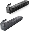 2 Pack Extra Large Pill Organizer, Sukuos Weekly Pill Case med Clear Lid, Gigt Friendly Medicine Organizer til piller / Vitamin / Fish Oil / Kosttilskud, BPA Gratis, Let at rengøre