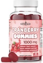 NEW AGE Cranberry Gummies Urinary Tract Health Gummies 1000mg - Supports Bladder, Kidney, UTI - Vegetarian (Cranberry 60 Gummies)