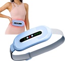 Bærbar Cordless opvarmning Pad til Periode kramper, Hurtig opvarmning Pad med 3 varmeniveauer og 3 Massage Modes, Rygsmerter Relief menstruationsbælte til kvinder (blå)