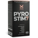 Pyro Stim 7 Metabolisme Booster Fat Loss Support Energy Boost - Once- A- Day Termogen med Teacrine for Focus, Appetite Control, Muscle Toning, og Mood Control (60 kapsler)
