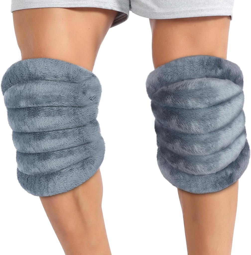 Atsuwell Microwave Heating Pad for Knees, Microwavable Heated Knee Wrap for Elbow, Cramps, Muscle, Joint, Knee Heating Pad Microwavable Warm Compression, 2 Packs