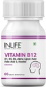 Vitamin B12 med B1, B5, B6, Alpha Lipoic Acid ALA, Folsyre, Inositol Kosttilskud - 60
