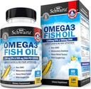 Triple Strength Omega 3 Fish Oil Supplement - 2250mg EPA DHA Omega 3 Fedtsyrer fra Fresh Wild Caught Fish, Burpless Lemon Flavor Formel understøtter øje sundhed og meget mere, Gluten Free, 180 Softgels