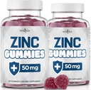 NY AGE Zinkgummier - 2 Pack - 50mg High ImmunoBooster Zink tillæg, Immunforsvar, Kraftfuld Natural Antioxidant, Non- GMO - efter New Age, 120 Greve