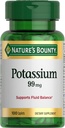 Nature 's Bounty Kalium 99mg, Understøtter Fluid Balance og Muskelaktivitet, Involveret i Normal Heart Funktion, Kalium Gluconate Kosttilskud, Gluten Free, 1 Per dag, 100 Vegetariske Caplets