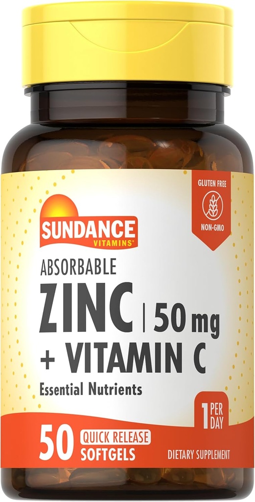 Sundance Absorberbar zink med C-vitamin; 50mg