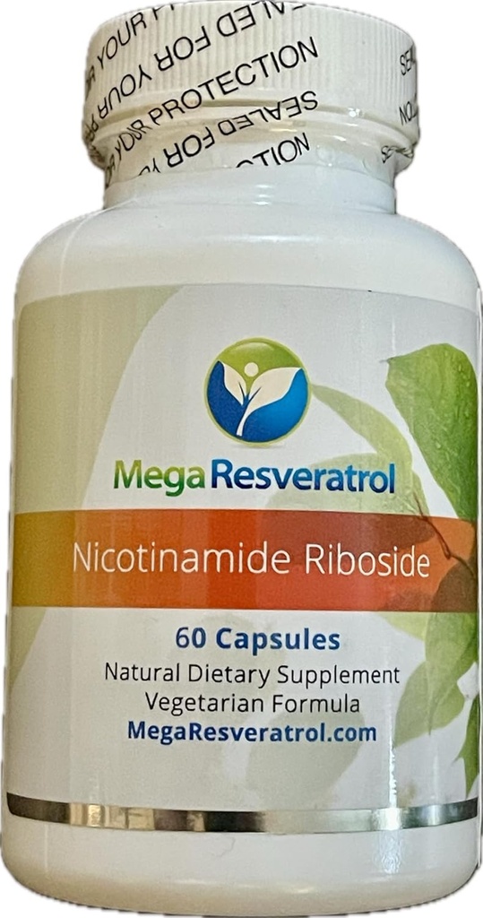 Mega Resveratrol Nicotinamid Riboside (NR). 99% Standardiseret Mikroniseret Krystalliseret NR, 60 Veggie Caps, 250 mg per kapsel. Renhed certificeret. NO Toksiske "inaktive" Ingredienser. Keto, Vegan, ikke-GMO.