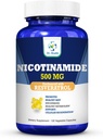 Nicotinamid 500mg Forbedret w. Resveratrol 100mg 120 Veggie Kapsler Op til 4 Måneder Supply Vitamin B3 w. Antioxidant All Natural Dietary Supplement Support Cellular Health Energy & Aging Graciøst