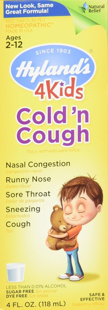 Hylands Cold 'n Hough supplement til børn 4 Ounce