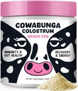 SonoHealth Cowabunga Colostrum - Premium, Pure & Uændret Colostrum Powder supplement - for immunforsvar, Gut Health, Muscle Support & Wellness - Kosher & Halal Certified Calostro