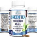 Green Tea Extract 98% - 3X Styrke, 75% Polyphenol Catechiner, 45% EGCG, Super Antioxidant - 60 kapsler