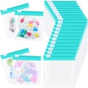 24 Stykker Pill Pouch Tasker lynlås Pill Pouch sæt Genanvendelig gennemsigtig medicin Organizer Self Sealing Medicine Bag Rejser Plastic Pill Tasker med Slide Lock Pill Tasker til piller opbevaring (turkis)
