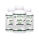 Halal Black Seed Oil (3- Pack) Cold- Pressed Nigella Sativa, Understøtter Heart, Brain, Joints, Immunsundhed, Non- GMO, Lavet i USA - Halal Vitaminer
