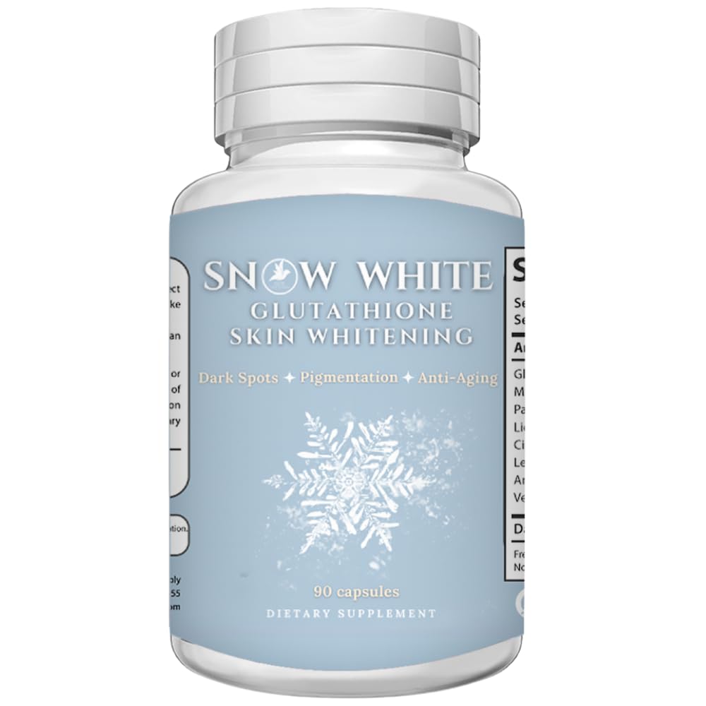 Glutathione Whitening Pills - Recover Your Youth, Get Rid of Dark Spots, Acne Scars & Hyperpigmentering - Natural Skin Whitening Pills - Non- GMO -90 Skin Lightening Kapsler