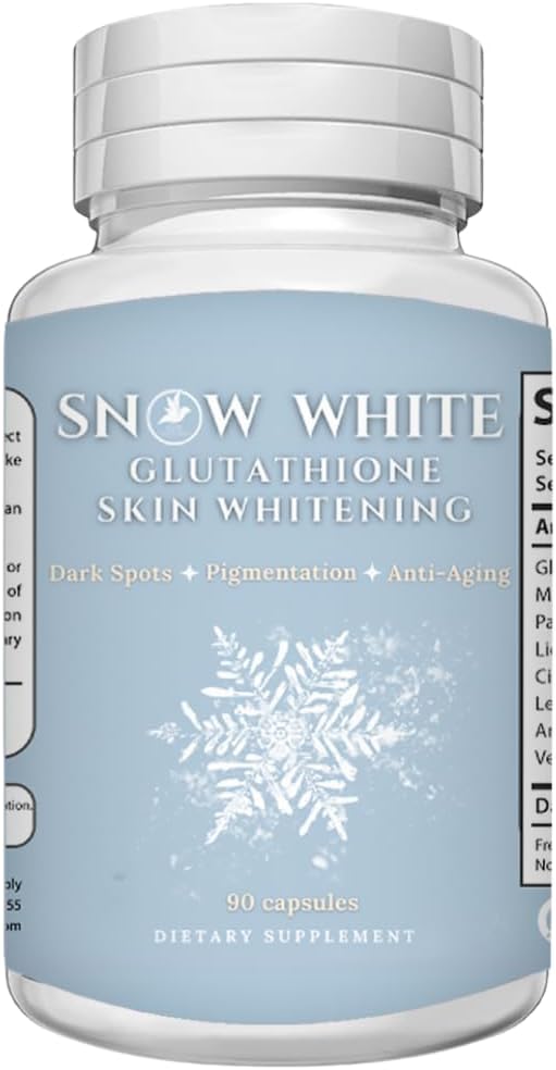 Glutathione Whitening Pills - Recover Your Youth, Get Rid of Dark Spots, Acne Scars & Hyperpigmentering - Natural Skin Whitening Pills - Non- GMO -90 Skin Lightening Kapsler