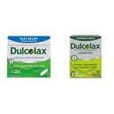 Dulcolax Fast Relief Medicin Laxative Suppositorier Fast Relief, Rektal Anvendelse Kun, Bisacodyl, 10 mg & Overnatning Relief Laxative for Gentle Constipation Relief, Bisacodyl 5 mg tabletter, 50 Tæl