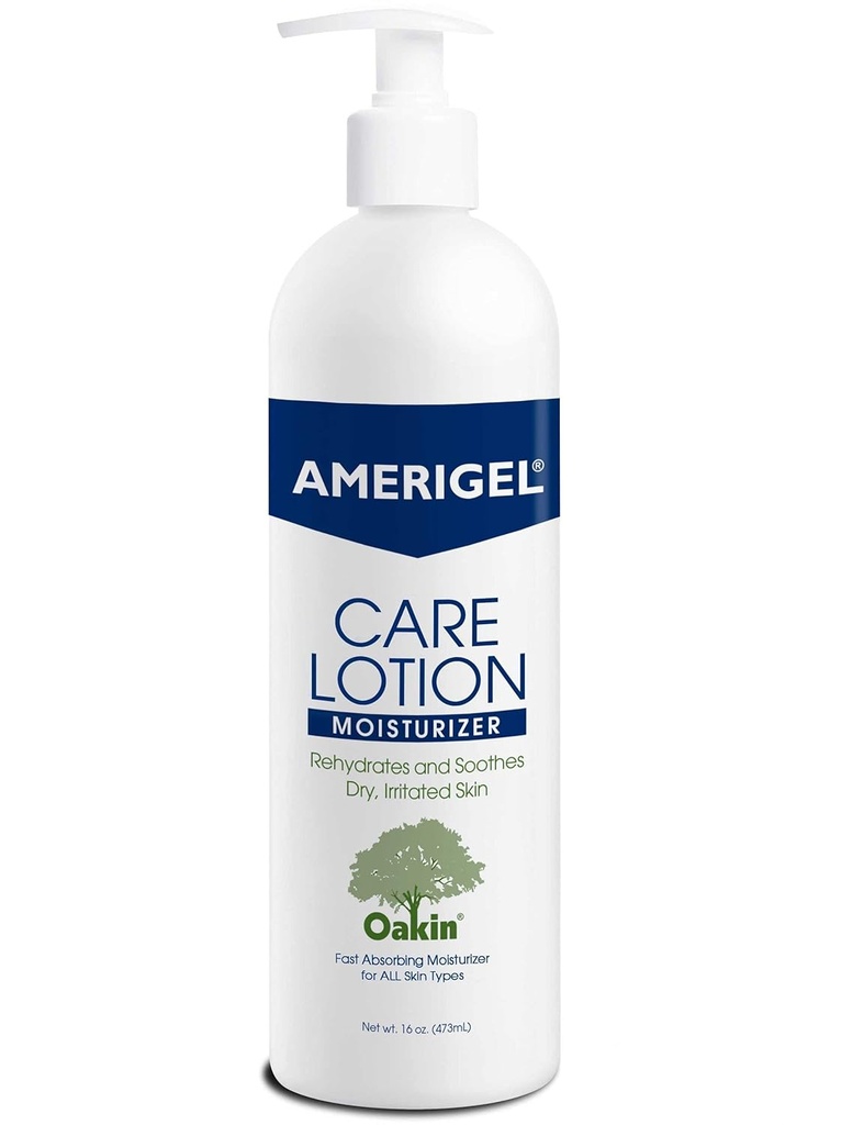 AMERIGEL pleje lotion - Hypoallergen moisturizer - Diabetisk hudpleje - Rehydrater og lindrer tørre, Irriteret hud - 16 oz.