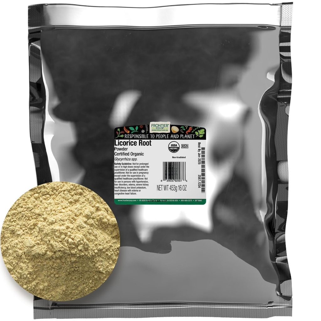 Frontier Bulk Lakrids Root Powder, Organic, 16 Ounce