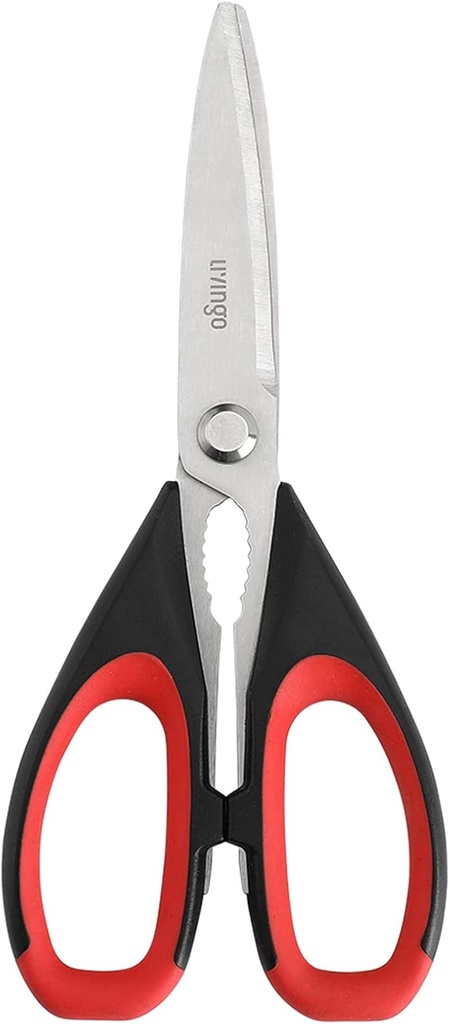 LIVINGO Køkken Saks Heavy Duty, 8,5 tommer Opvaskemaskine Safe Ultra Sharp Premium Heavy Duty Køkken sakse, Multi Formål Madlavning Saks Rustfrit stål