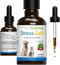 Pet Wellbeing Stress Gold for Cats - Vet- Formuleret Situational Feline Stress Support - Fast- Fungerende Vet Besøg, Rejser, Grooming - Cat- Safe Holistic Herbal Blend - Liquid Support 2 oz (59ml)