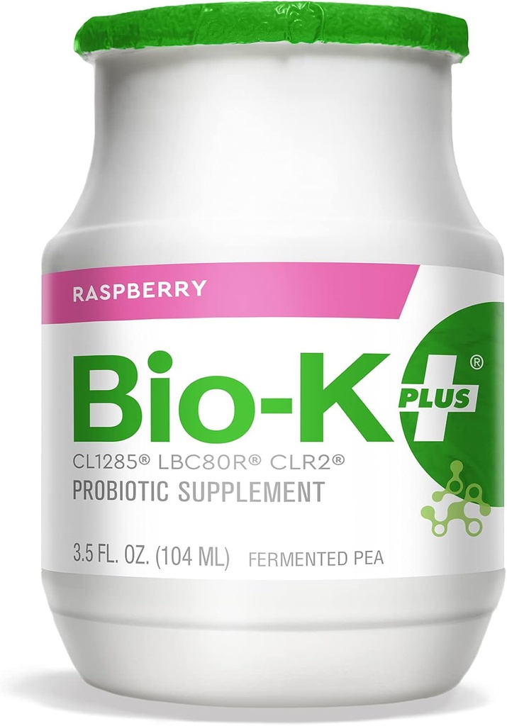 Bio- K Plus Organic Raspberry Fermented Pea Probiotic 6 Pack, 3,5 Fz