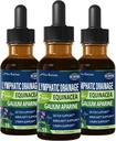 Cleavers Lymporous Drainage Drops til Lymph System Health, Brug med Lymph Massage Tool. 6oz