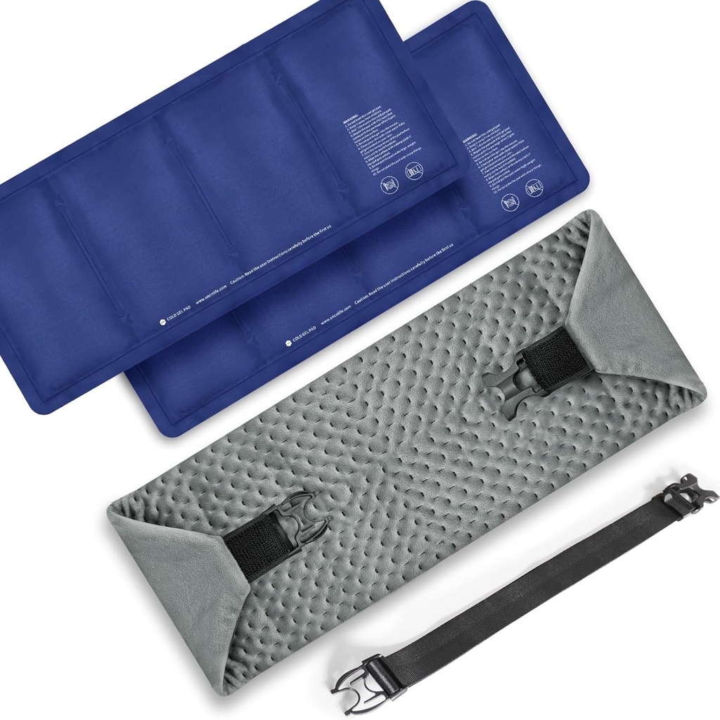 UNCN store ispakninger til skadedyr Genbrugelige Buddy 124; 2 Gel Cold Pack til Hip, Skulder, Rygsmerter Relief Buddy 124; 24,8 × 7,9 "Ice Pack Wrap til Knee Ankle Cold Compress