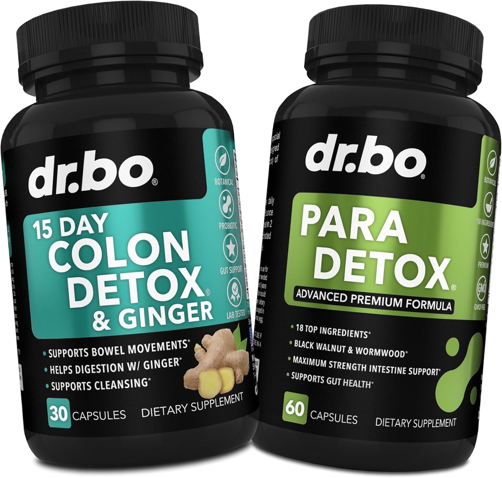 Colon Cleanser Detox & Intestinal Supplement - 15 dag Colon Cleanse piller med ingefær, ormwood, sort valnød, Cloves Complex - tarmbevægelse Kosttilskud til Mave Bloating Gut Losning Support