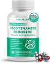 Liposomal Nicotinamid Riboside Trans- Resveratrol Coenzym Q10 Vitamin C - Understøtter sund aldring, Skin- Understøtter sund aldring, fremmer sund Skin- Made and Testet i USA