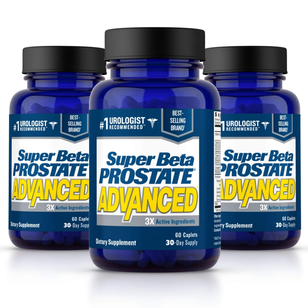 SUPER BETA PROSTATE Advanced - Reducer badeværelse Trips, fremme søvn, Support Bstige Tømning. Prostata supplement til mænd med Beta sitosterol, ikke Saw Palmetto (180 kapsler, 3 - Pack)