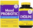 InnovixLabs Cholin & Mood Probiotic Bundle Cholin Bitartrate 550mg (100 kapsler) Mood Probiotic (60 kapsler). Understøtter hukommelse, mood, hjerne sundhed & boost kognitiv. *