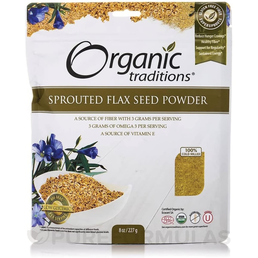 Sprøjtet hør Golden Organic Traditions 8 oz Bag